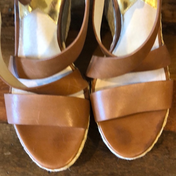 Michael Kors saddle brown leather espadrilles - Picture 6 of 7